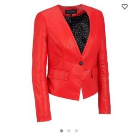 Wilsons Leather Jackets & Blazers - NWT Red Vegan Leather Blazer